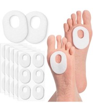 Dr. JK- Felt Callus Pads, 30 pcs, White Oval Cushions 30