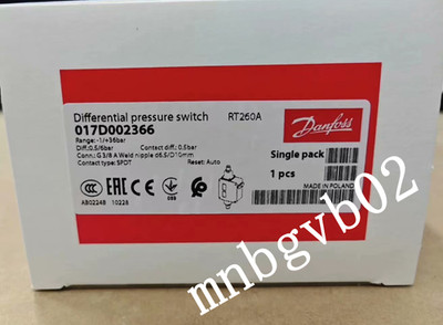 1PC New DANFOSS 017D002366 Differential pressure switch RT260A