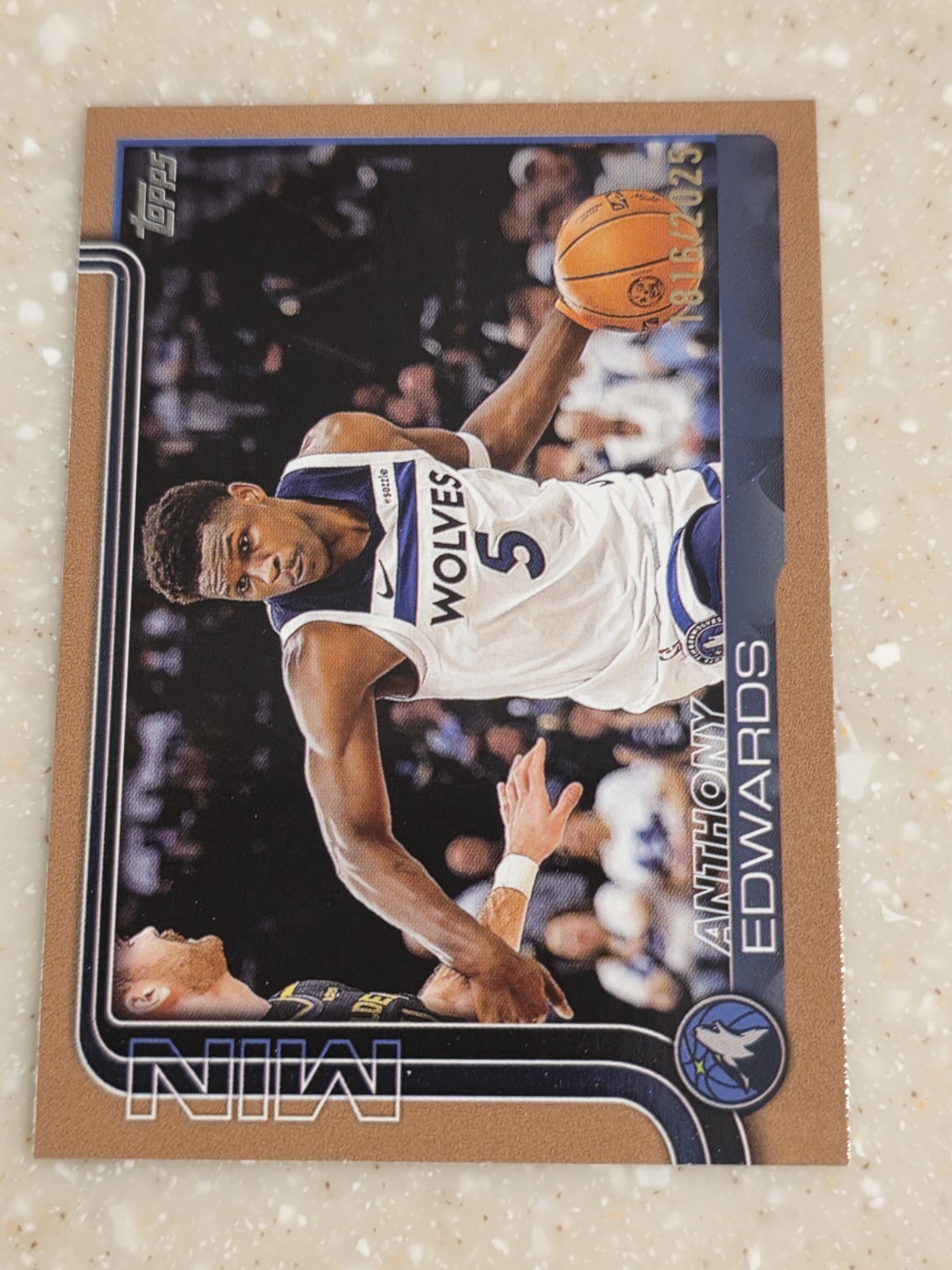 2025 Topps NBA Anthony Edwards Gold 1816/2025 Timberwolves Invest # 108 🔥 🔥 
