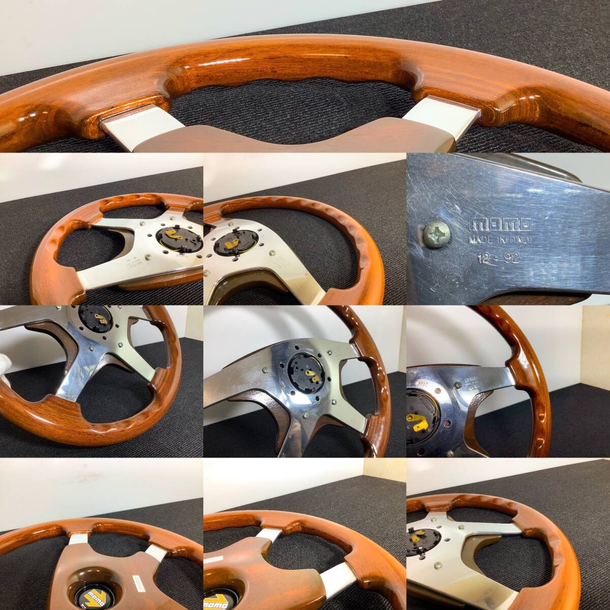 MOMO ASTRA Steering Wheel 360mm Dark Wood Polished JDM Toyota