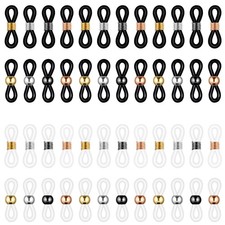 Gtziqa Eyeglass Chain Ends, 50 Pcs One Size, White, Gold, Black, Silver