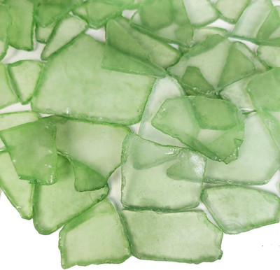 Green Sea Glass Seaglass Broken Pieces for Beach Party Decoration,Aquarium,Home