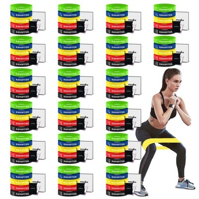 100 PCS Bulk Resistance Bands Latex, Loop Exercise Bands Set for Gym Members ...