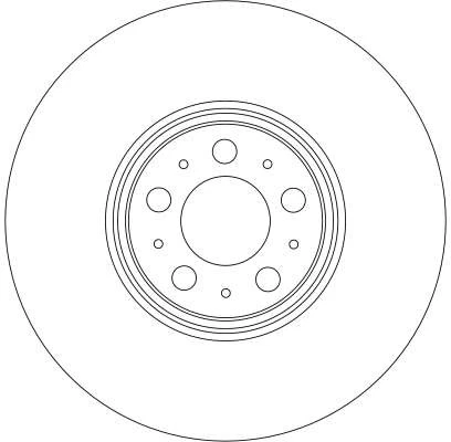 2x BRAKE DISC DF4340S FOR VOLVO XC90/SUV D5244T5/5244T4/5244T18 2.4L 5cyl 3.2L - Image 3 of 4