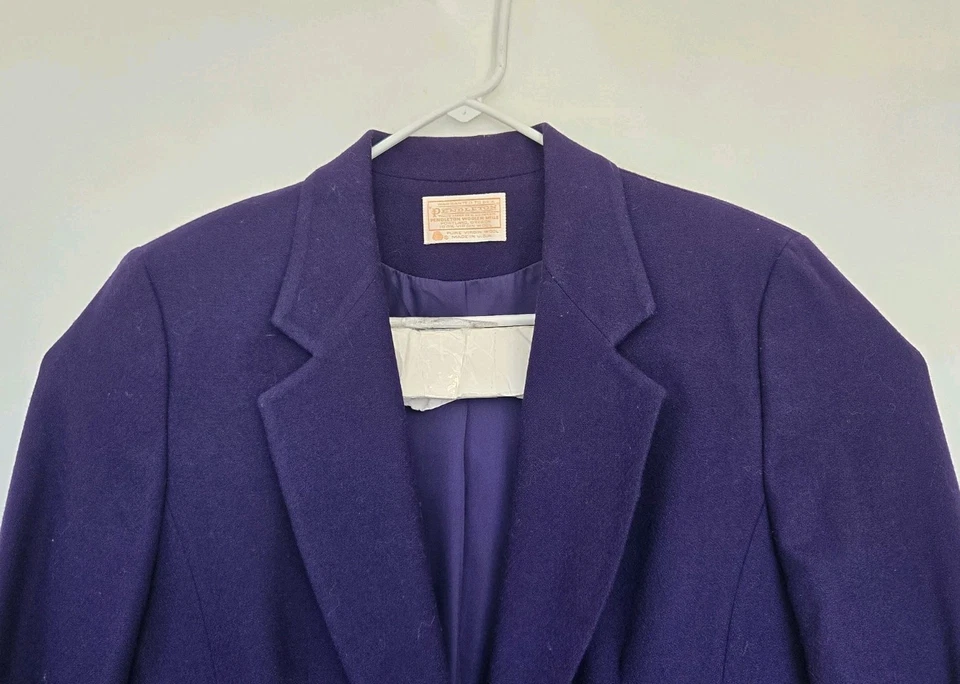 Vintage Pendleton Womens Blazer Size 10 100% Virgin Wool Purple Jacket USA Made - Image 2 of 4