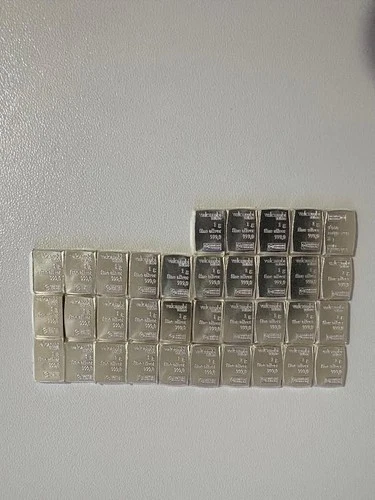 35 x 1 Gram Loose Silver  .999 PURE Valcambi Bar Swiss Bullion Lot