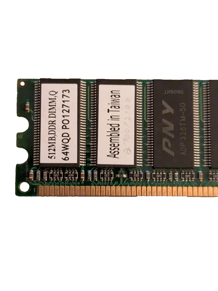 512MB (2×256MB) PNY DDR1 PC2100 RAM 184-Pin DIMM - Image 2 of 2
