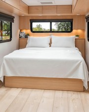 Short Queen Size 4 Piece Sheet Set RV Short Queen, Soft, Breathable  Coolin...
