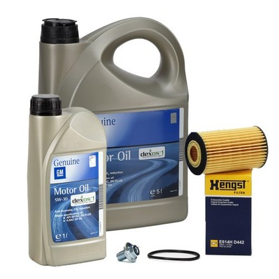 6L ORIGINAL 5W-30 DEXOS1 Gen3 Motoröl HENGST Ölfilter für OPEL ASTRA ZAFIRA 1.6