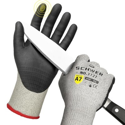 High Level Cut Resistant Work Gloves for High Risk Work, ANSI A7 Cutting Glov...