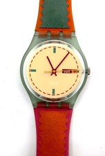 NEW Swatch Watch ED SUE GG708 with Case Vintage 2000 Gents NOS NEW BATTERY