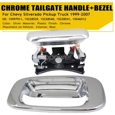 Chrome Tailgate Handle and Bezel for 1999 - 2007 Chevrolet Silverado 1500 2500