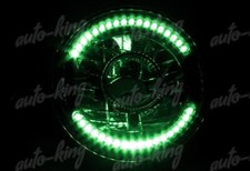 H6014 H6017 H6024 Round 7 Black Housing Green Led Ring Projector Headlights H6014 H6017 H6024 Round 7 Black Housing Green Led Ring Projector Headlights