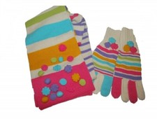LittleMissMatched Girl's Stripe Scarf  Glove Set One size