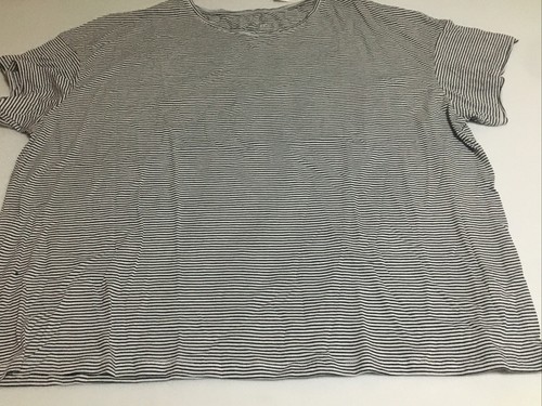 TERRA & SKY RELAXED FIT Stripe Crew Neck  Short Sleeve Tee Shirt Sz 2X (20W-22W) - Afbeelding 1 van 3