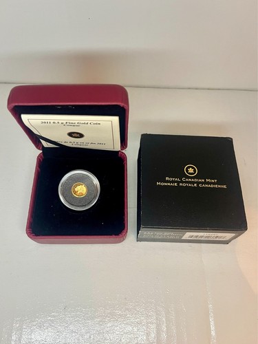 2011 Royal Canadian Mint 0.5g Fine PROOF 9999 Gold Coin - Cougar
