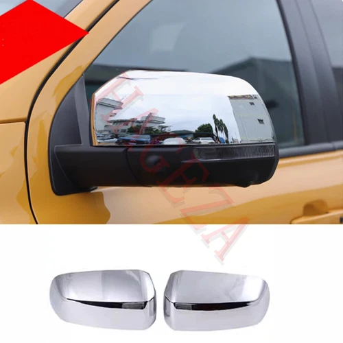 Car Side Rearview Mirror Caps Cover for Ford Ranger 2023-2024 Chrome ABS 2pcs