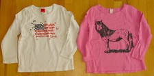 2 x wunderschöne T-Shirts langarm Pferd Pulli von Esprit Pullover Gr. 92 / 98 