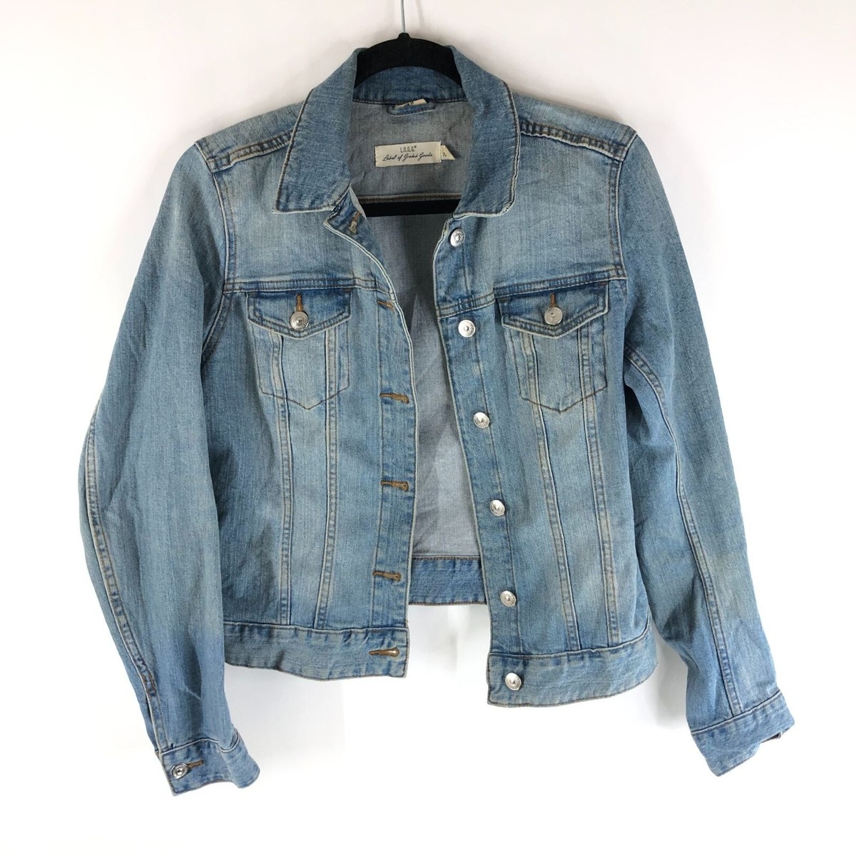 L.O.G.G. H&M Womens Denim Jacket Retro Trucker Stretch L.O.G.G. H&M Womens Denim Jacket Retro Trucker Stretch