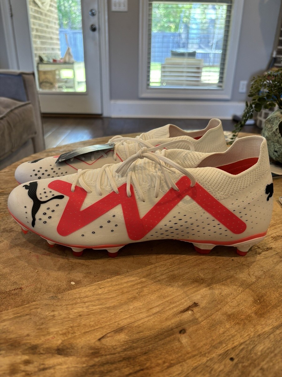 PUMA Future Match FG/AG White/Pink Soccer Cleats Size 12 | eBay