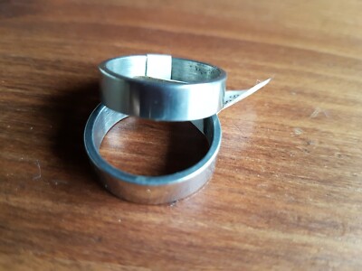 Edelstahlring ohne Stein Silber poliert 6 mm Tattoo Piercing 2059A