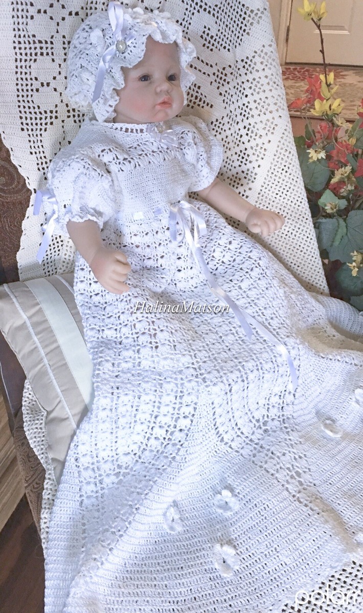 crochet baptism dress This Christening gown is missing something. But what? : r/crochet