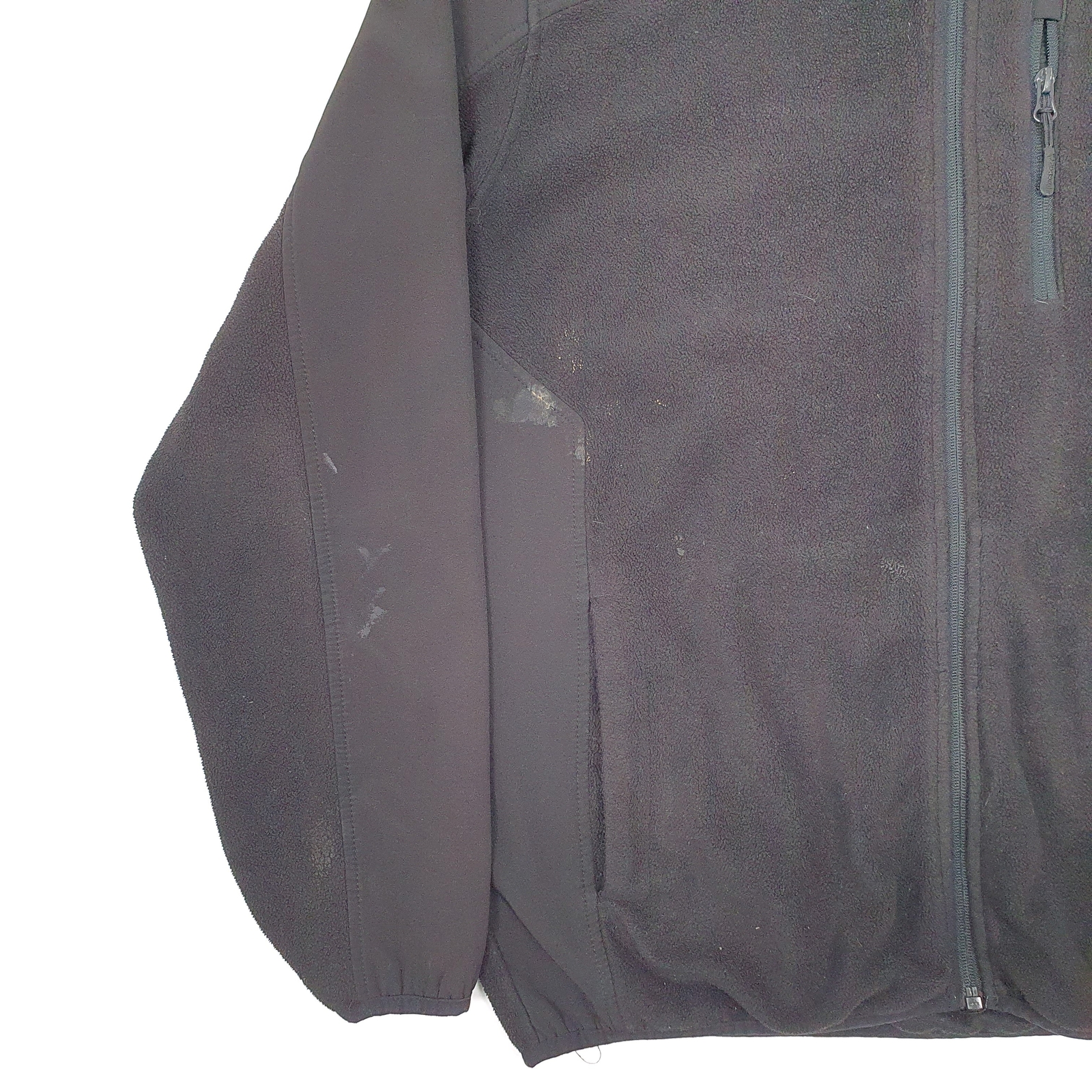 REEBOK Full Zip Hoodie Polyester Fleece Jumper Mens L image 4