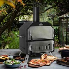 Horno de pizza al aire libre de 15" Horno de pizza de leña Hornos de patio portátiles Patas plegables