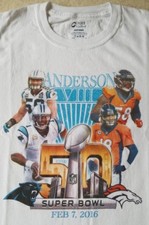 SUPERBOWL FEB. 7, 2016 C.J. ANDERSON PORT & CO T-Shirt Men's Med white