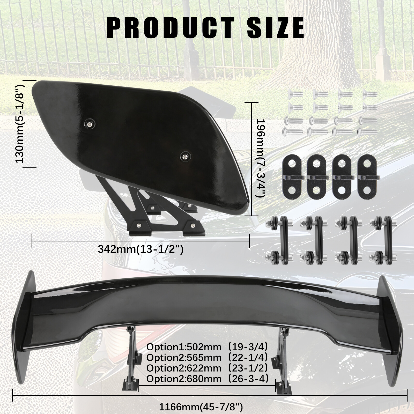 46" Sport Rear Trunk Spoiler Racing GT Style Wing For Porsche 911 GT3 RS Coupe