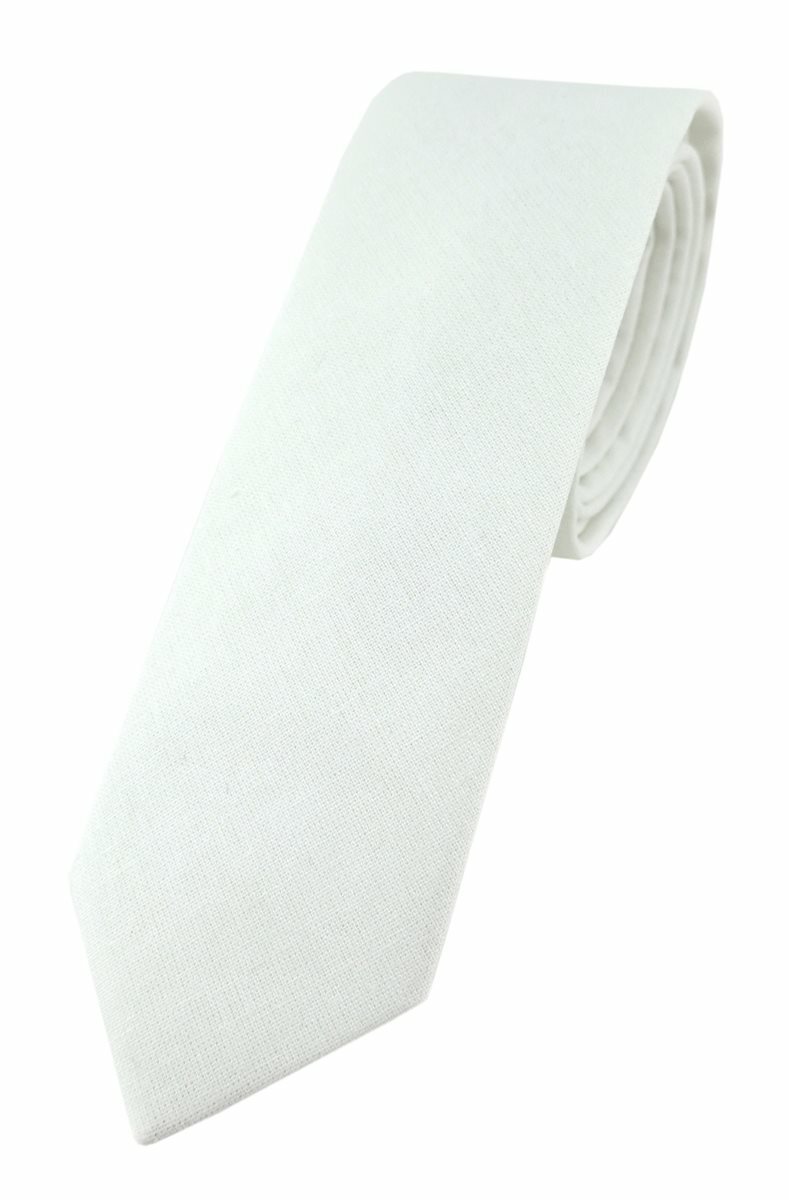 TigerTie - schmale Krawatte in einfarbig - Breite 5,5 cm - 100% Baumwolle