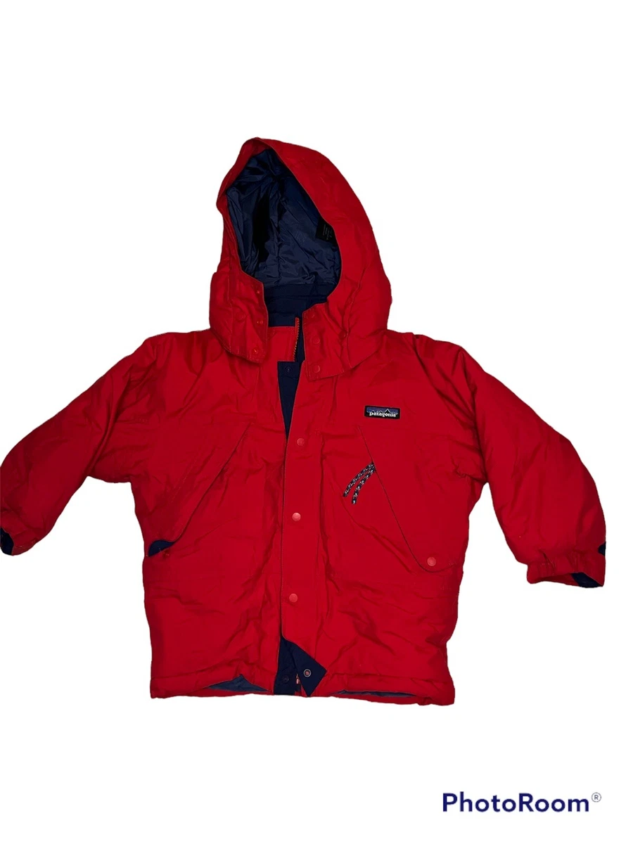 Vintage Patagonia Insulated Mountain Parka Jacket Kids Size 5 Quilted 65885 Red