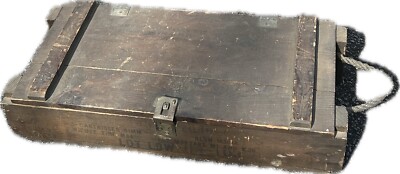 U.S. Military M30 Mortar Ammo Box Crate for M320A1 Wood w/ Rope Handles ...