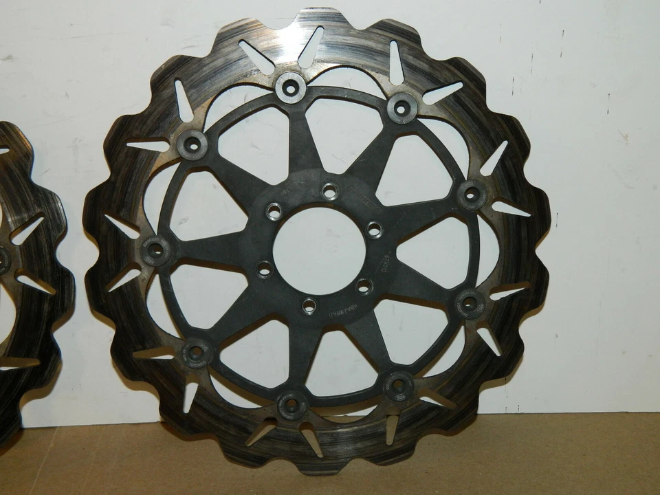 Discos de freno delanteros flotantes completos rotores Ducati 996 748 900SS ST4 800SS Foto 3 de 3