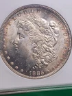 1885 $1 Morgan Dollar ANACS "Soapbox" MS63 Toned #SC2309