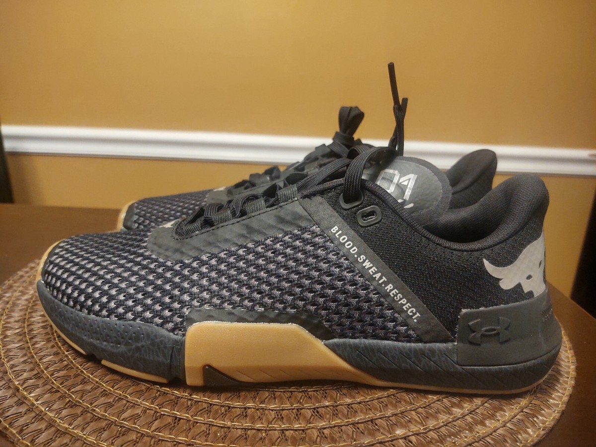 Under Armour Project Rock Shoes Mens 8 Women 9.5 Black TriBase