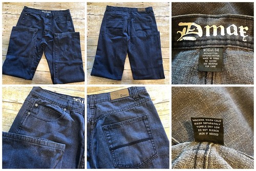 Dmar Dmax Men 36 Dark Wash Denim Jeans 