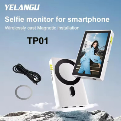 YELANGU TP01 4'' Magnetic Wireless Selfie Vlog Monitor Screen iPhone Smartphone