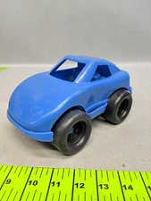 Vintage American Plastic Toys Inc. Blue Car 8.5" x 6" x 5"