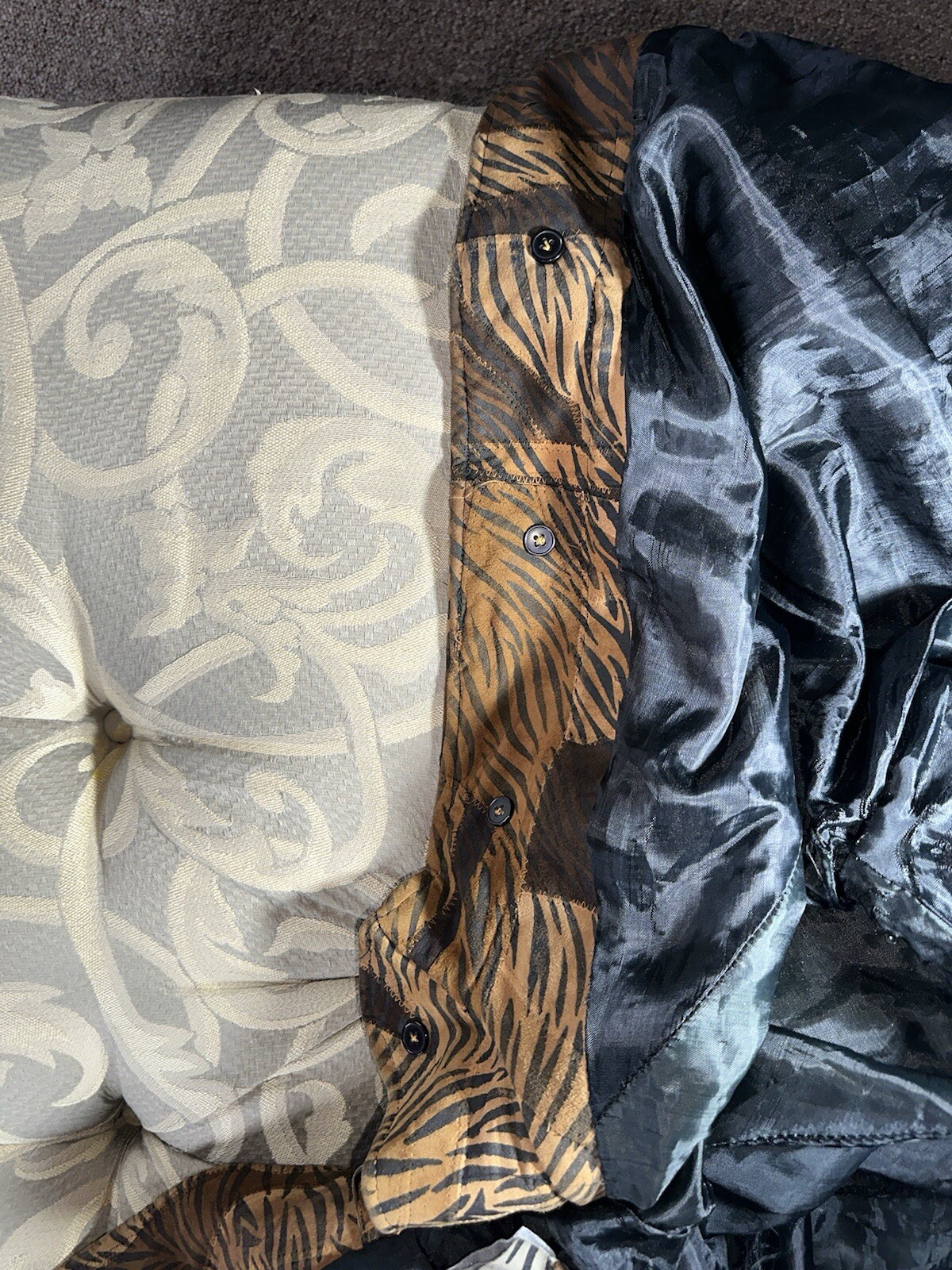 Vintage Suede Jacket, Tiger Strip Patchwork ADVAN… - image 16