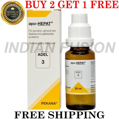 ADEL 3 Apo-Hepat Drop (20ml) Homeopathic Drop Buy 2 Get 1 Free - Free Shipping