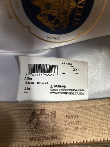 Stetson Alter Royal Sage XXL 7 1/2 - 7 5/8 Quality Fedora! - Picture 5 of 8