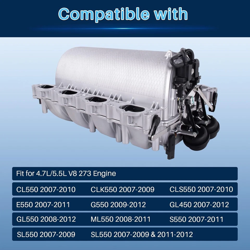 Engine Intake Manifold for Mercedes Benz M273 GL450 GL550 ML550 SL550 2731400701 - Изображение 2 из 4