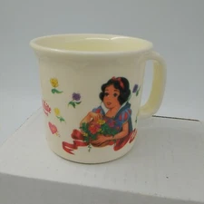 Vintage Snow White Plastic Selandia 91355 Cup Mug The Seven Dwarfs 8oz Disney
