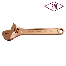 X-SPARK Non-Sparking Adjustable Wrench, FM, Drop Forged Aluminum Bronze or BeCu