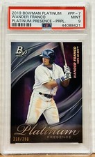 2019 Bowman Platinum PP-7 Wander Franco Platinum Presence-PRPL PSA MT 9 RC Rays