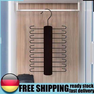 Wooden Tie Rack Multifunctional Belt Storage Hanger Anti-Slip for Home Storage