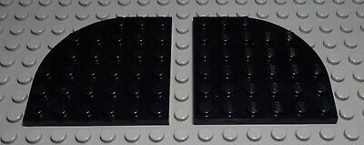 2077 Lego Platte Ecke abgerundet 6x6 Weiss 2 Stück 