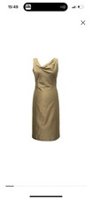 Prada Burnt Gold Silk Dress IT 40 UK 6 Fitted Knee Length