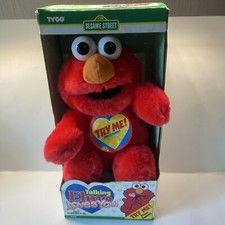 Vintage 1997 Sesame Street Talking Elmo Loves You Tyco Plush Doll RARE with Box